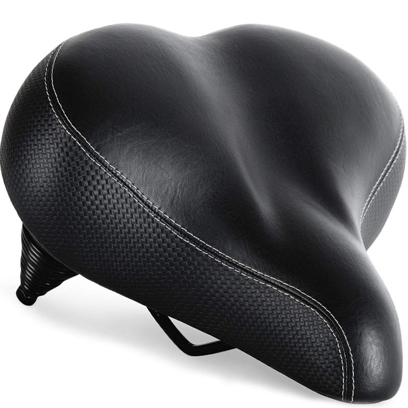 Bikeroo Extra Padded Bike Seat - Comfortable Bike Seats for Men & Women - Compatible with Peloton  NordicTrack  Schwinn  Indoor Stationary Exercise Bikes - Wide Bicycle Seat Replacement Saddle - Image 1